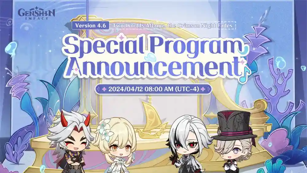 Genshin Impact Announces Special Program for Version 4.6