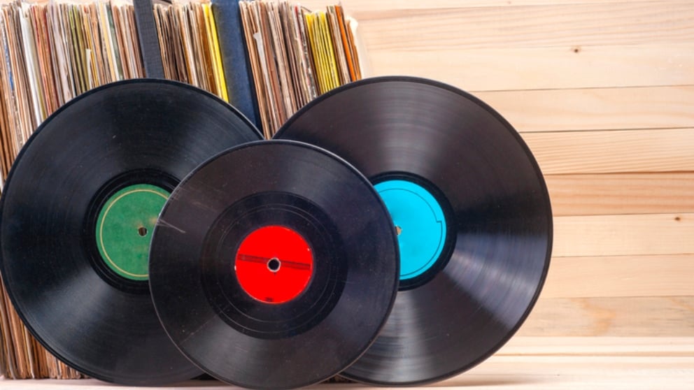 Make a focal point with a vinyl record